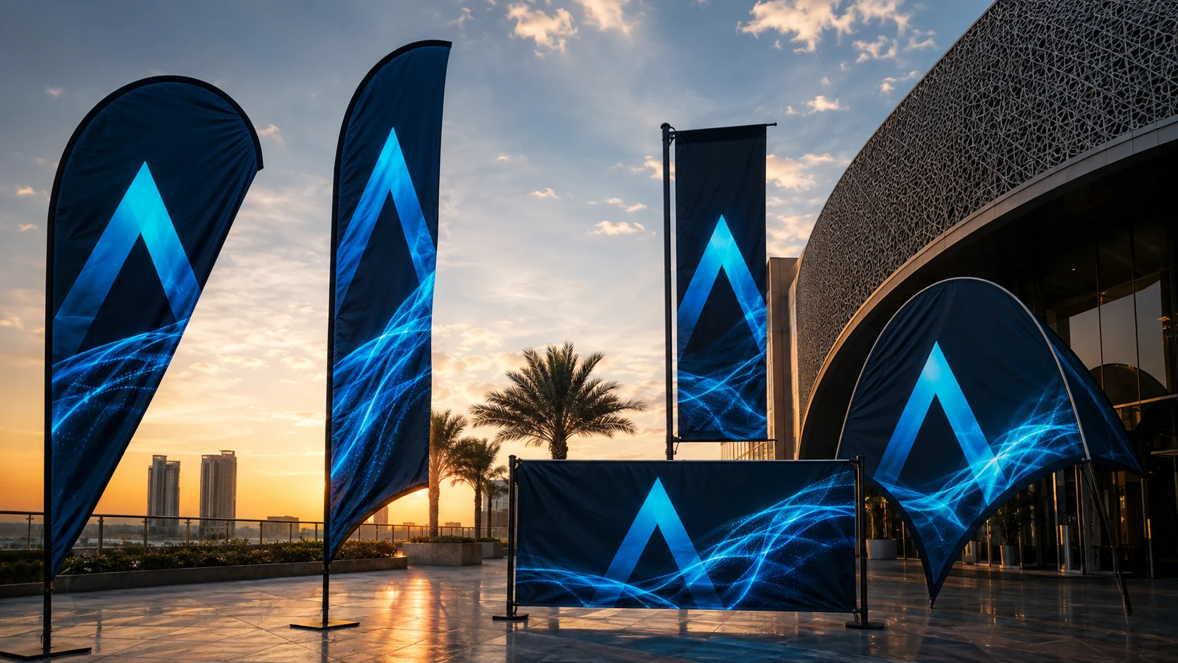 Flags and events concept by Auronix Advertising