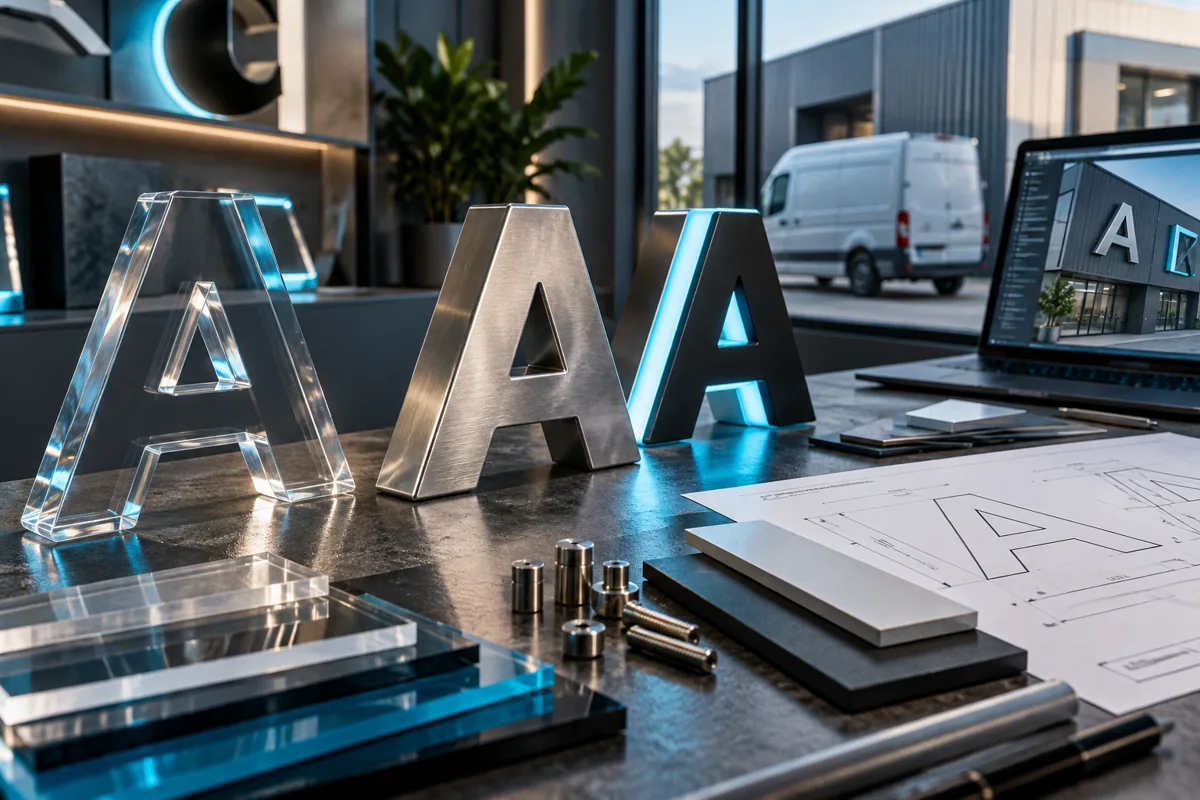 3D Letters & Logo Signs — detail concept