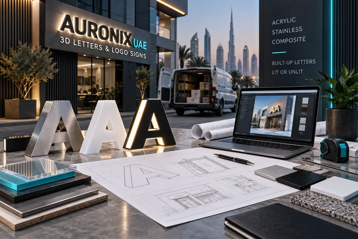 3D Letters & Logo Signs illustrative planning