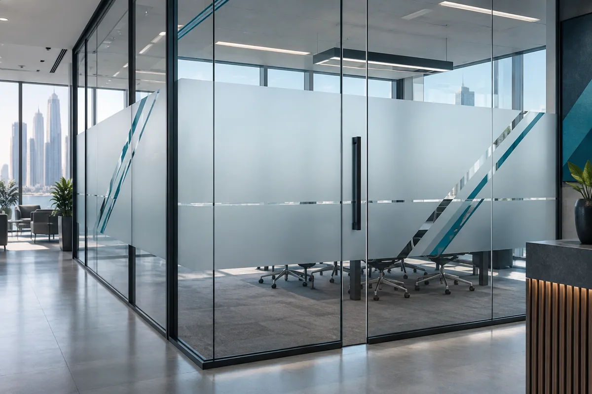 Glass Frosting & Vinyl Graphics — example project