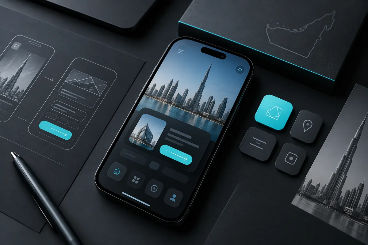 Mobile App Development — detail concept