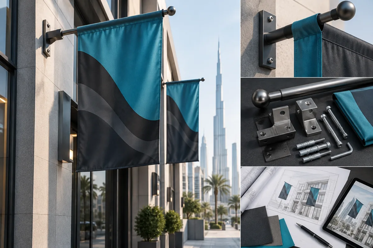 How is the completed installation accepted? — Wall Mounted Flags
