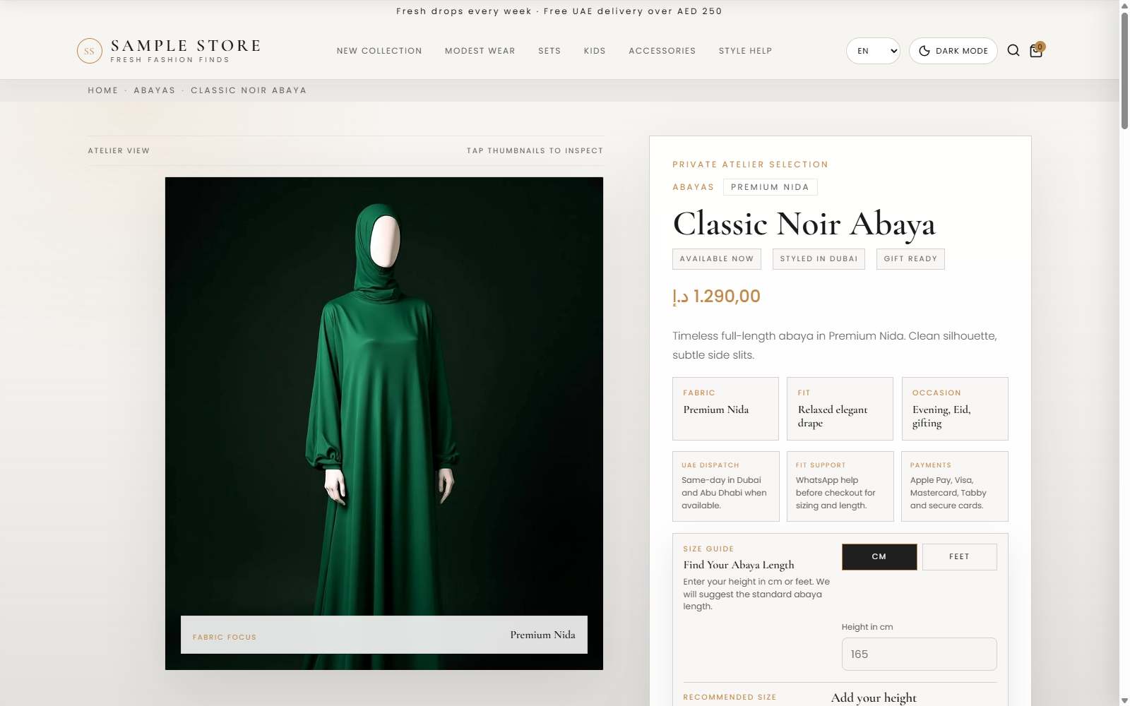 Classic Noir Product Page