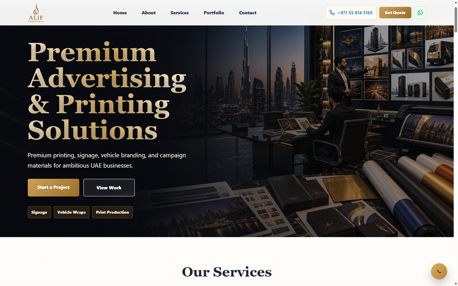 ALIF Advertising LLC Website