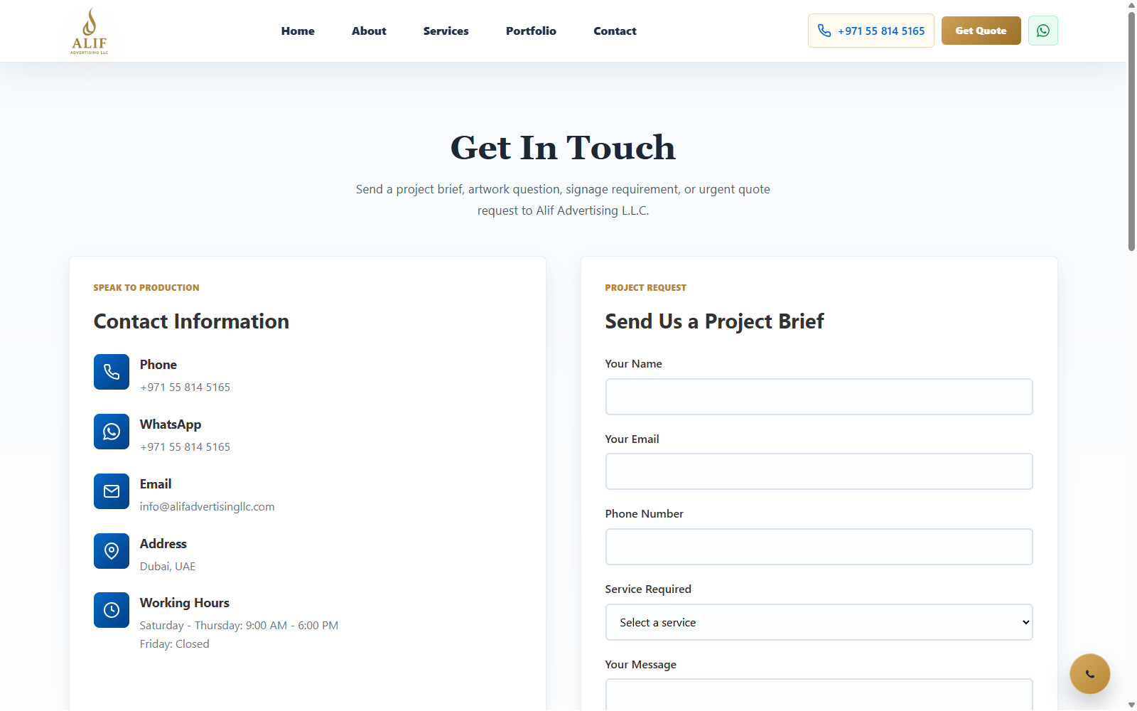 Contact Page
