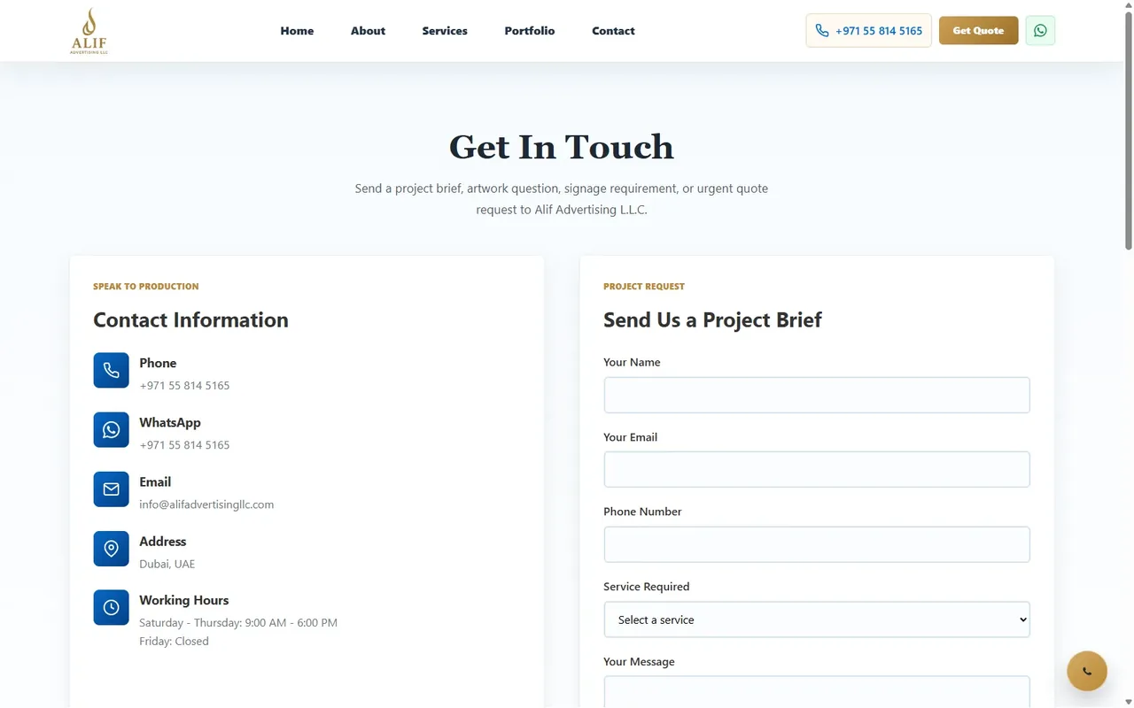 Contact Page