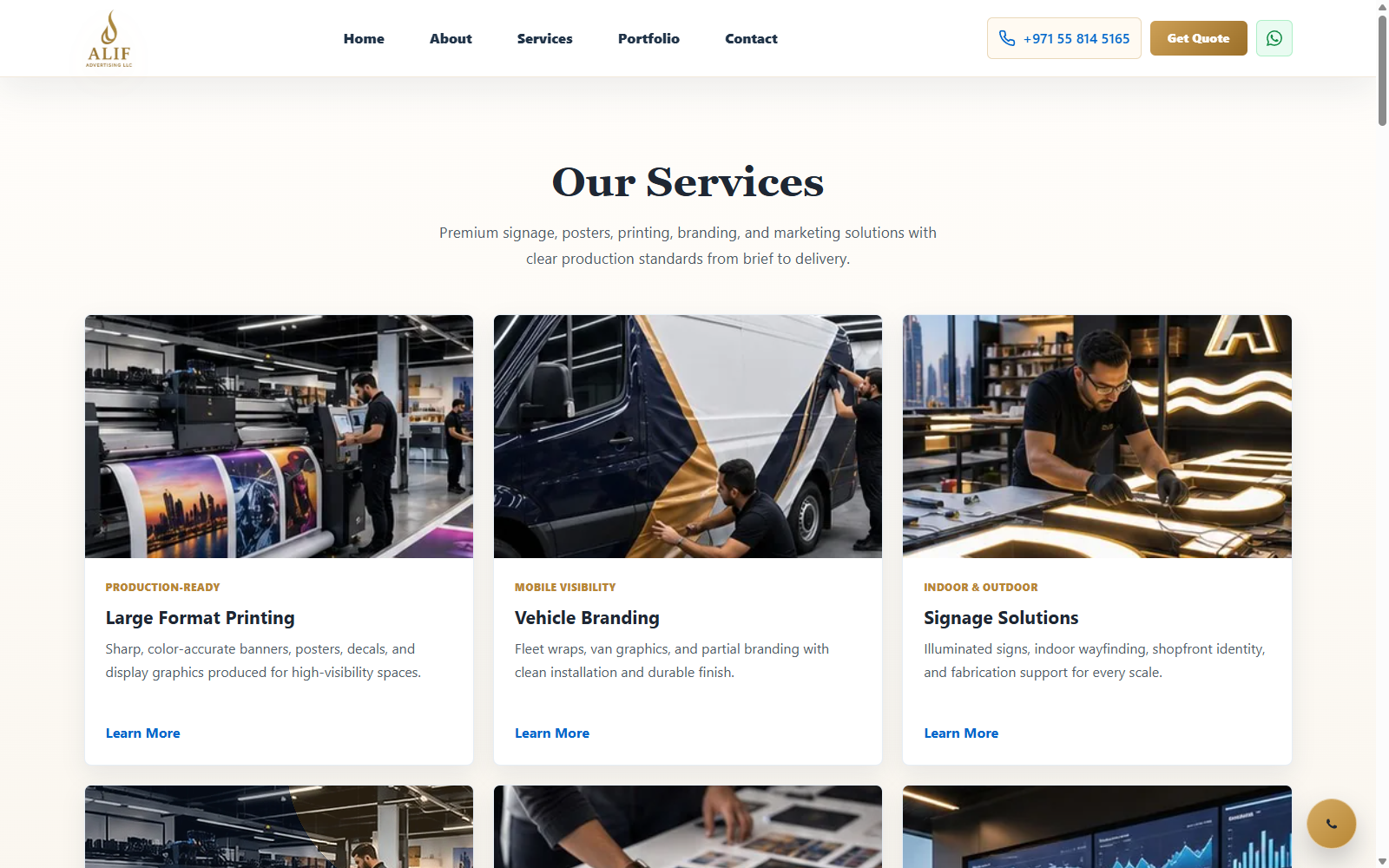 Services Page