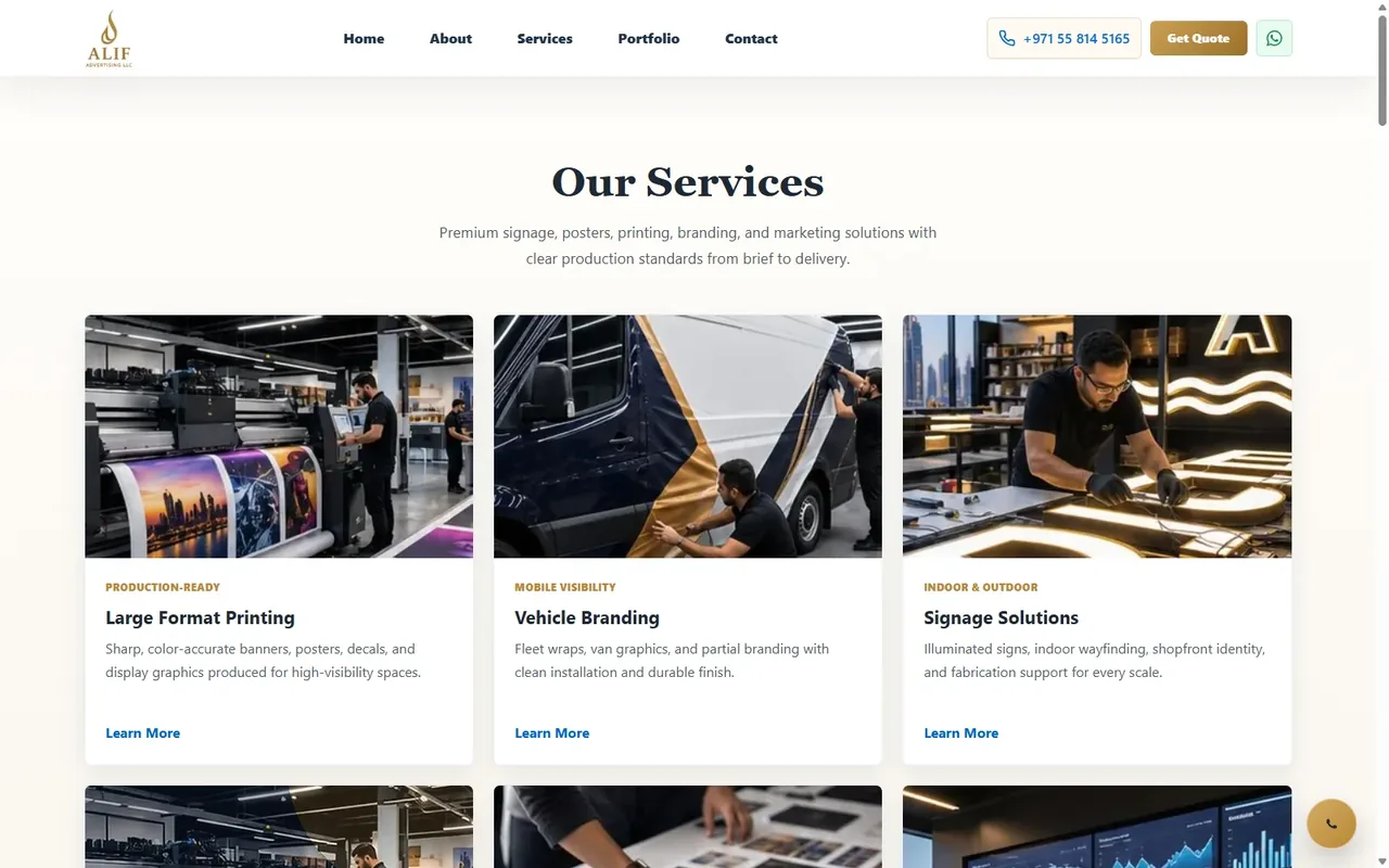 Services Page