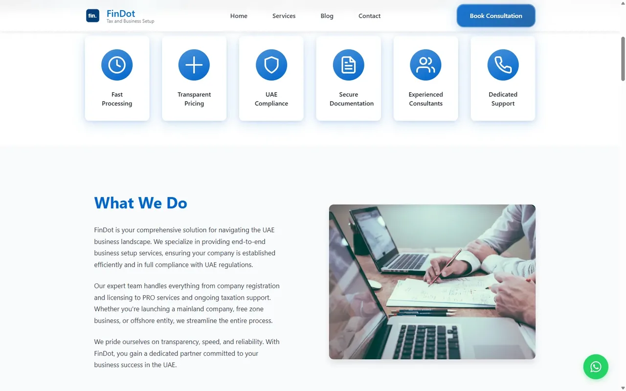 Trust and what-we-do section