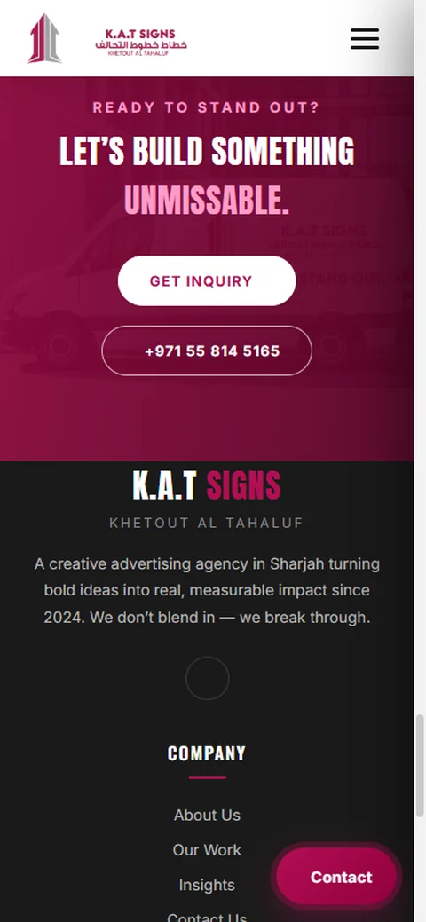 Mobile closing CTA