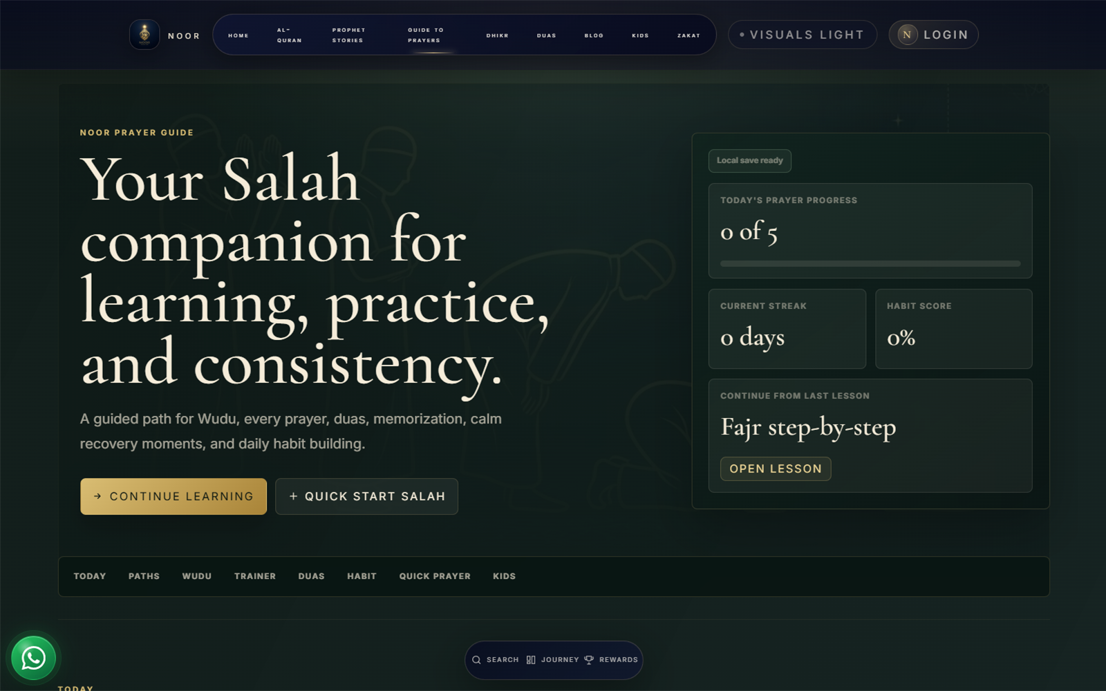 Prayer Guide Page
