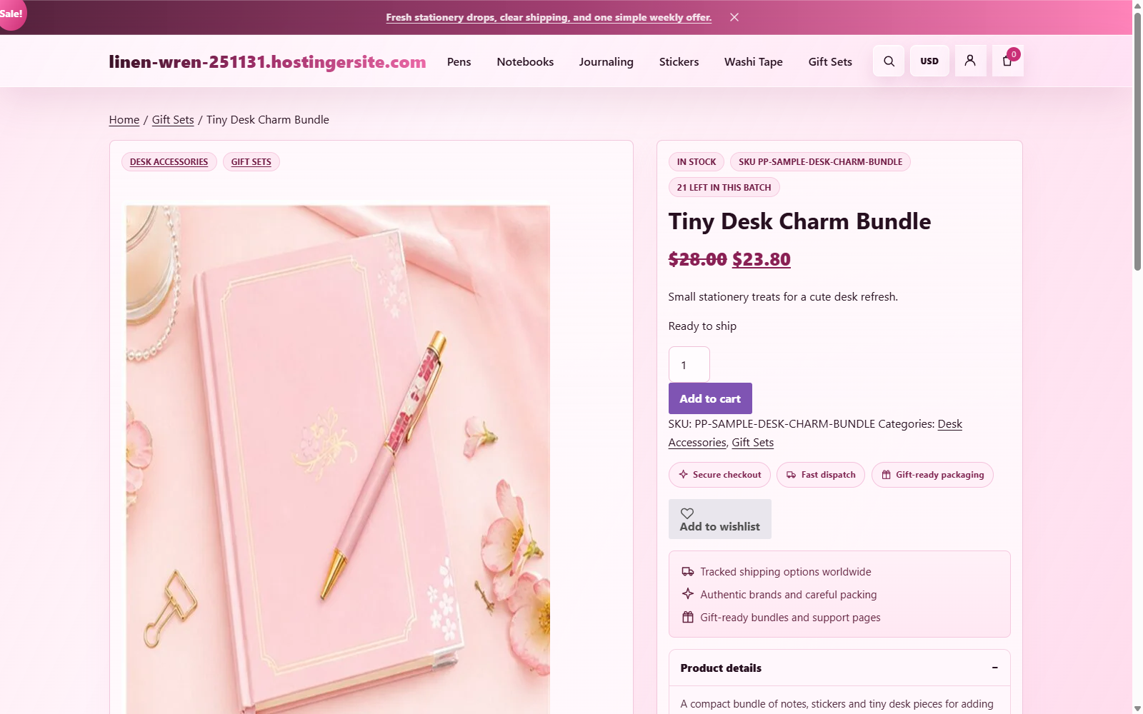Tiny Desk Product Page