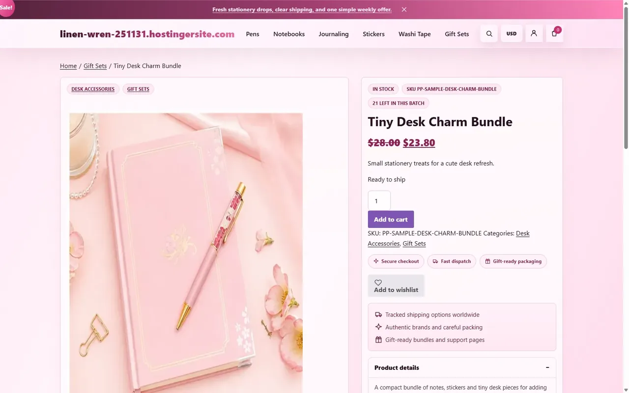 Tiny Desk Product Page