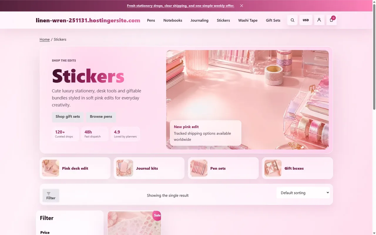 Stickers Category Page
