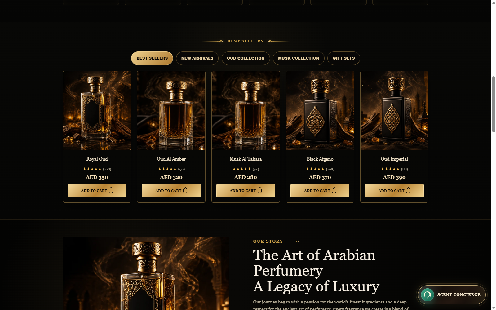 Product-led storefront section
