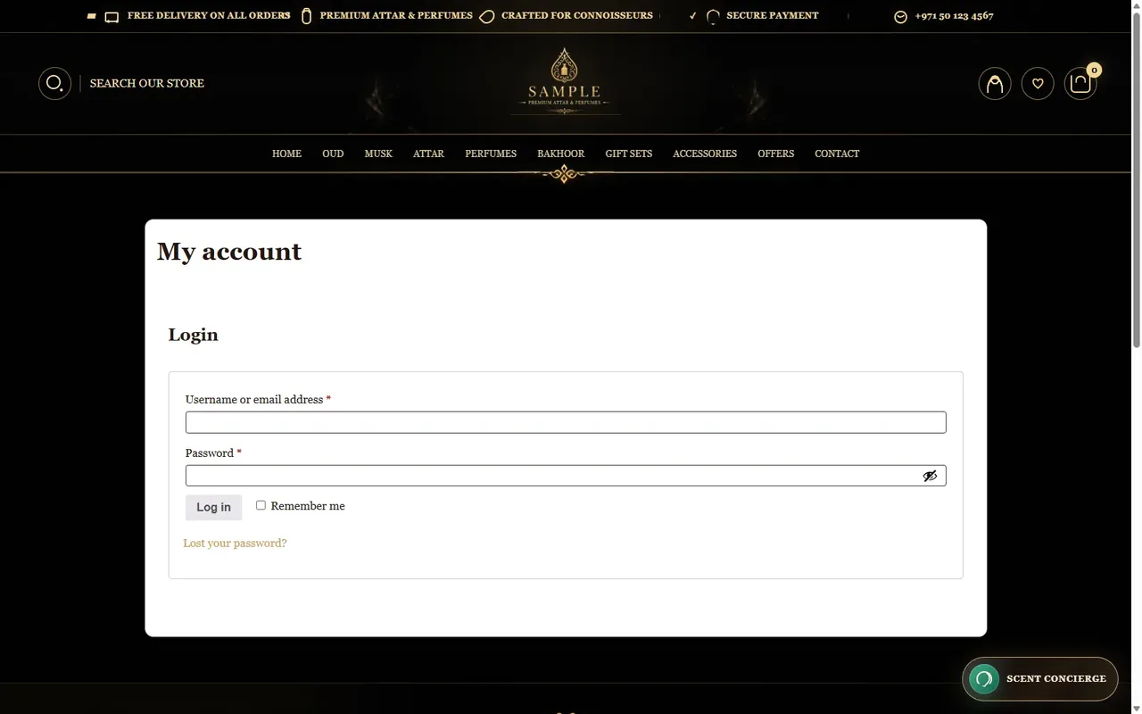 My Account Page