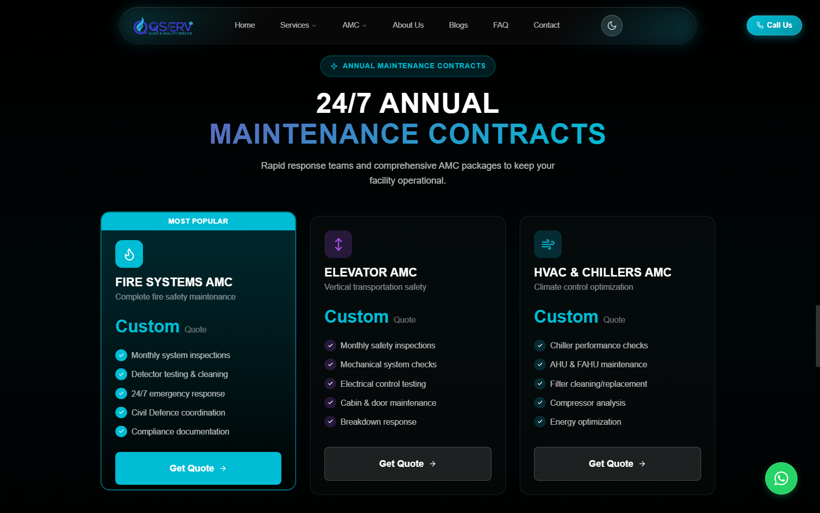 AMC Packages Page