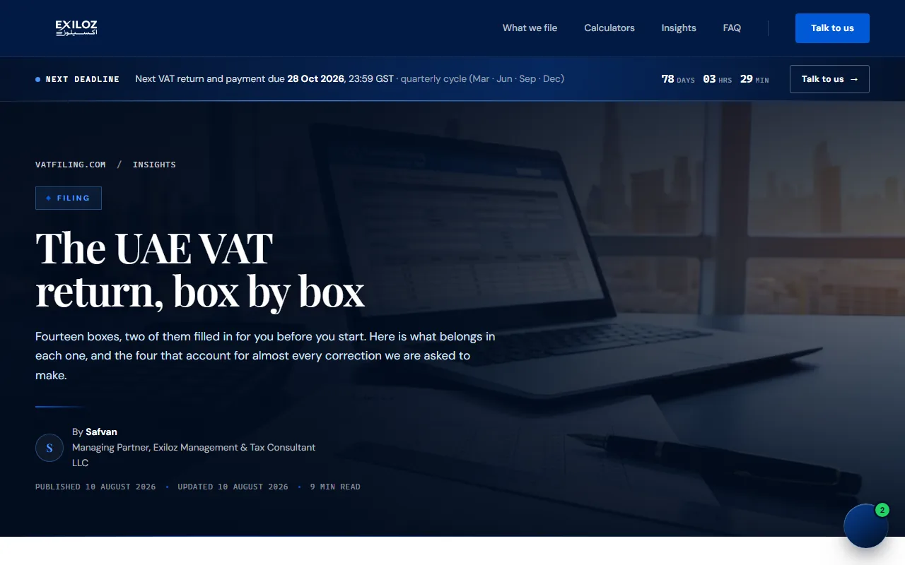 VAT201 Boxes Article